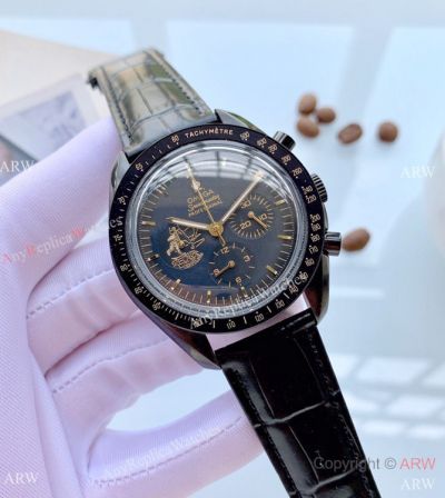 Buy Replica Omega Apollo 11 Men Watch Black Case 42mm